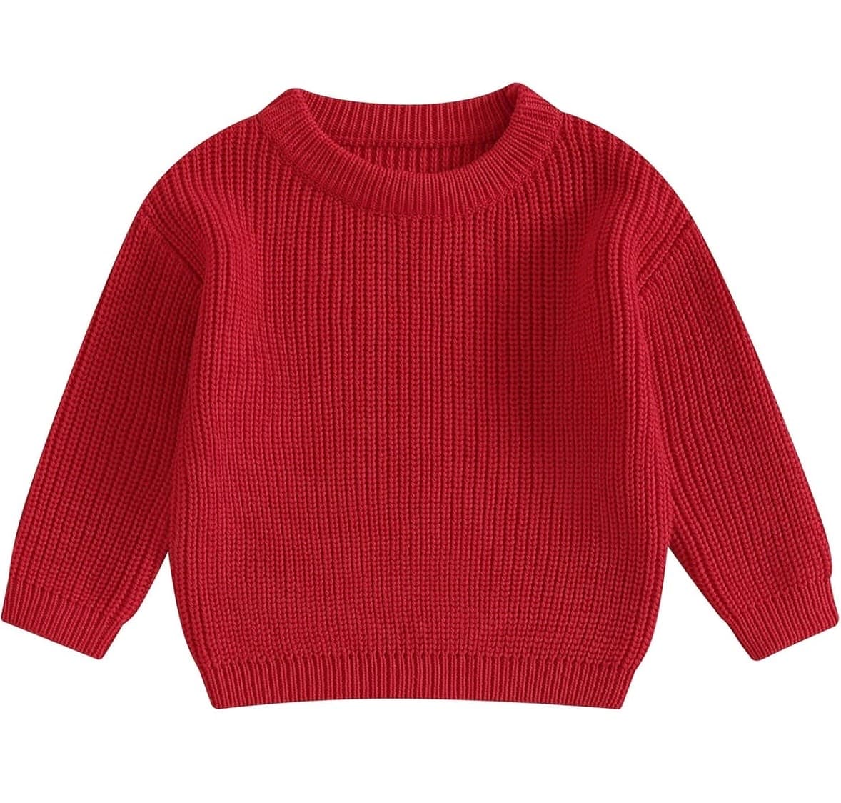 Red knit sweater