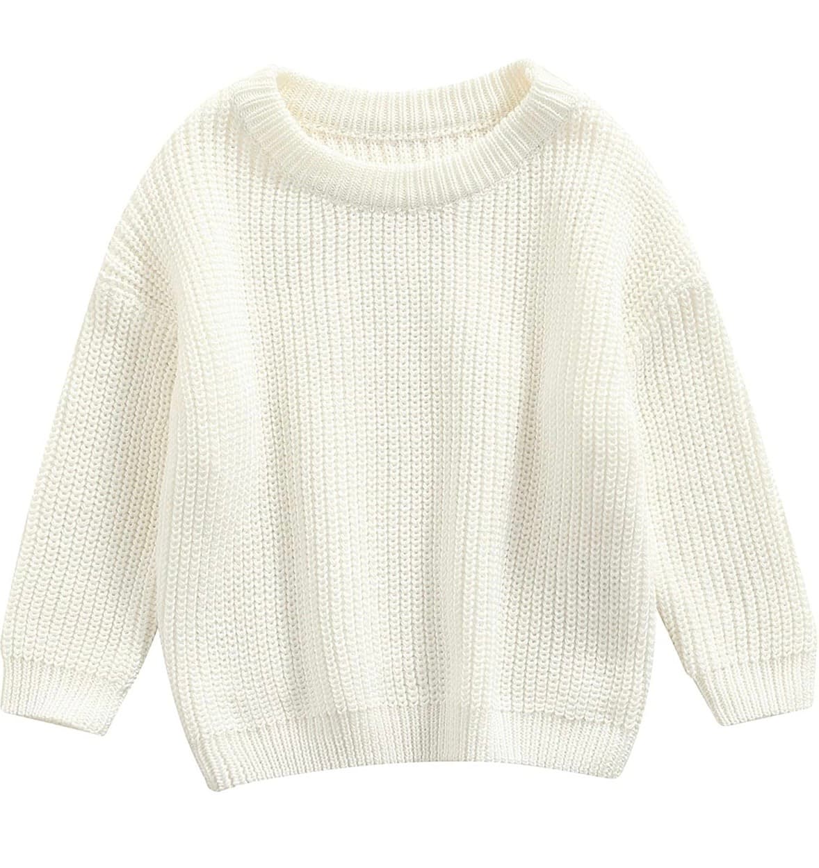 White knit sweater